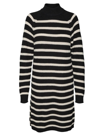 Vero Moda Jurk VMFABULOUS LS HIGHNECK SHORT DRESS 10297817 Black/W.BIRCH