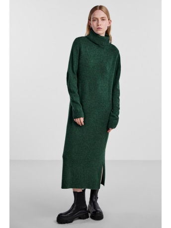 Pieces Jurk PCJULIANA LS ROLLNECK KNIT DRESS NO 17126281 Trekking Green