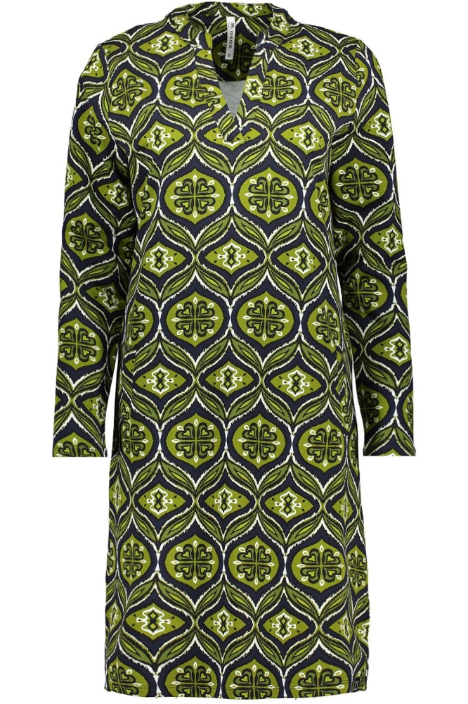 FAY SPORTY PRINTED DRESS 234 0074 0000 OLIVE BLACK