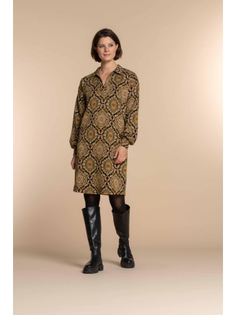 Geisha Jurk JURK MET PRINT 37613 20 000999 Black/Green combi