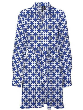 Vero Moda Jurk VMSHIVE L/S V-NECK SHORT DRESS WVN 10301520 Beaucoup Blue