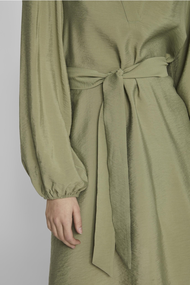 VIPANDY L/S SHORT DRESS - NOOS 14089294 Oil Green