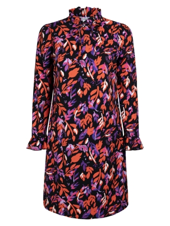 Zoso Jurk NICOLE PRINTED TRAVEL DRESS 234 0000-0800 BLACK ORANGE
