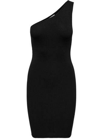 Jacqueline de Yong Jurk JDYCIRKELINE S/L ONE SHOULDER DRESS 15320731 BLACK