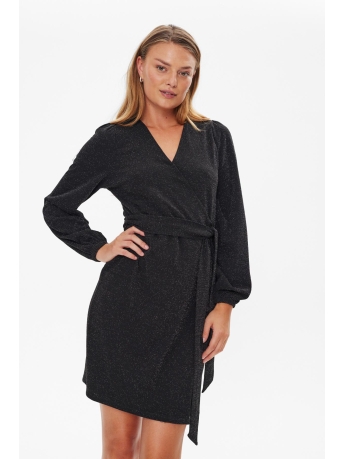 Freequent Jurk FQALTO DRESS 203124 BLACK W. BLACK METALLIC