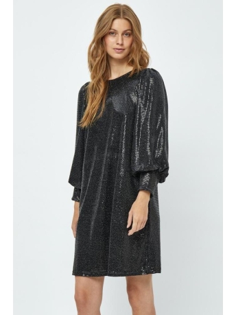 Minus Jurk JILANA SHORT DRESS MI5795 100 MET BLACK METALLIC