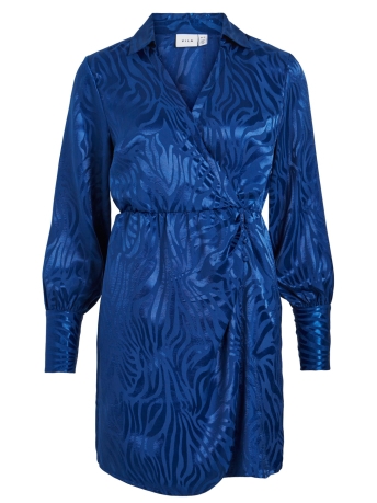Vila Jurk VISATABU L/S SHIRT WRAP DRESS / B 14092500 True Blue