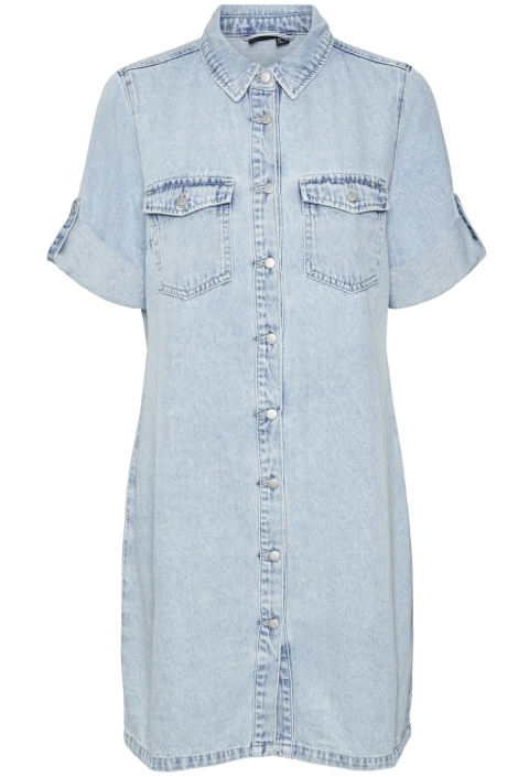 Vero Moda blauwe dames jurk | Model vooraanzicht