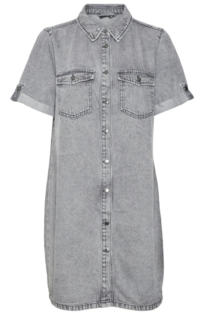 VMJENNIE SS SHORT DENIM DRESS MIX N 10309665 MEDIUM GREY DENIM