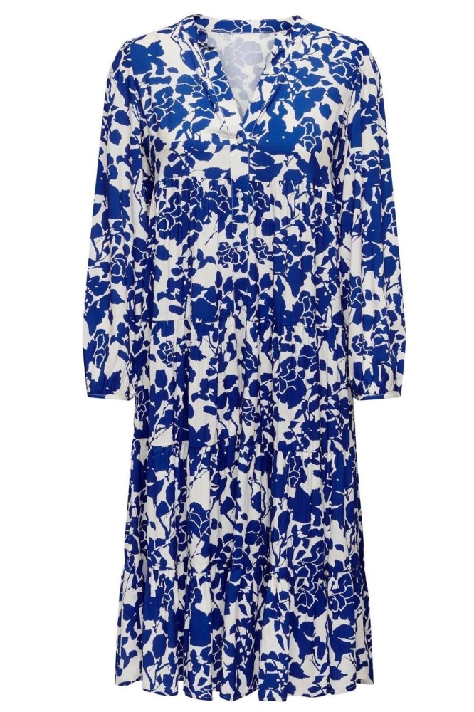 Only blauwe dames jurk | Vooraanzicht