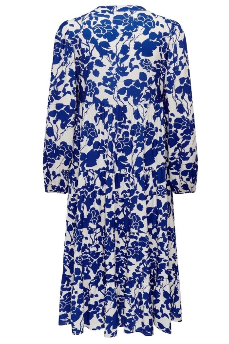 Only blauwe dames jurk | Achteraanzicht