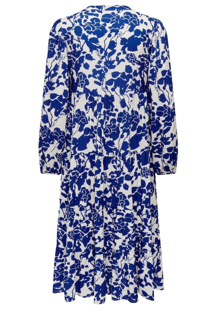 Only blauwe dames jurk | Achteraanzicht