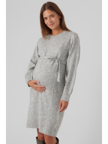 Mama-Licious Positiekleding MLNEWANNE L/S ABK KNIT DRESS A. NOO 20017356 Light Grey melange