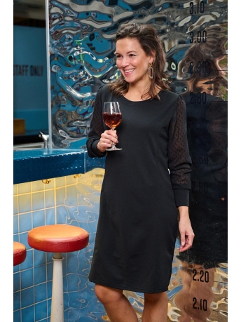 FOS Amsterdam Jurk FIONA POLKA 6788 ZWART