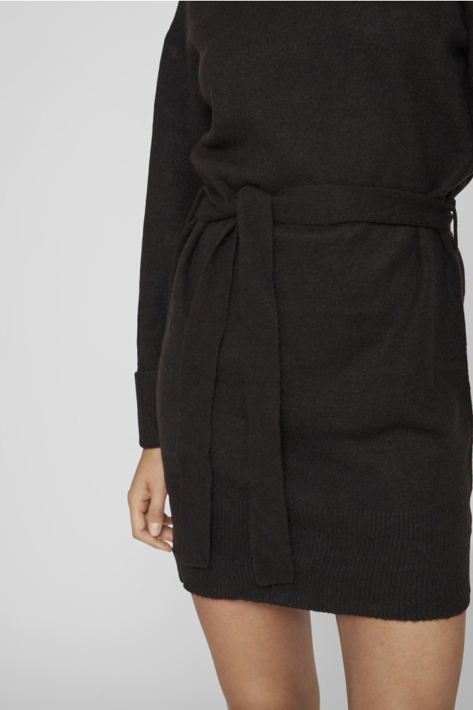 Vila zwarte dames jurk | Close up