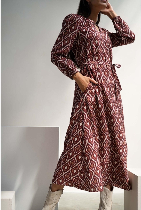 Zusss 0301-056-7037 maxi jurk met ikat