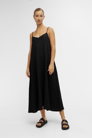 Object Jurk OBJCARINA BIA S/L DRESS DIV REP 23042352 BLACK