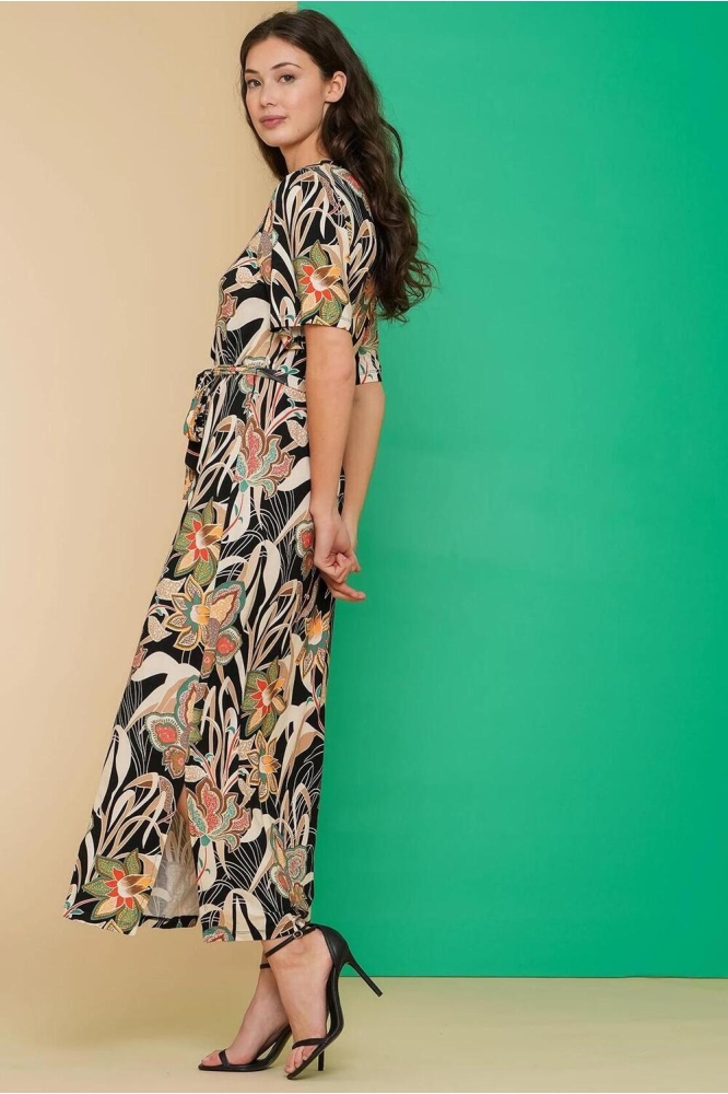 FAY MAXI JURK MET PRINT 47136 60 Emerald/Orange