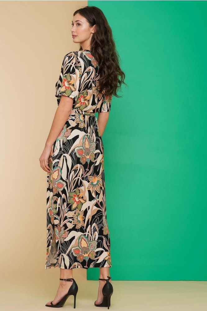 FAY MAXI JURK MET PRINT 47136 60 Emerald/Orange