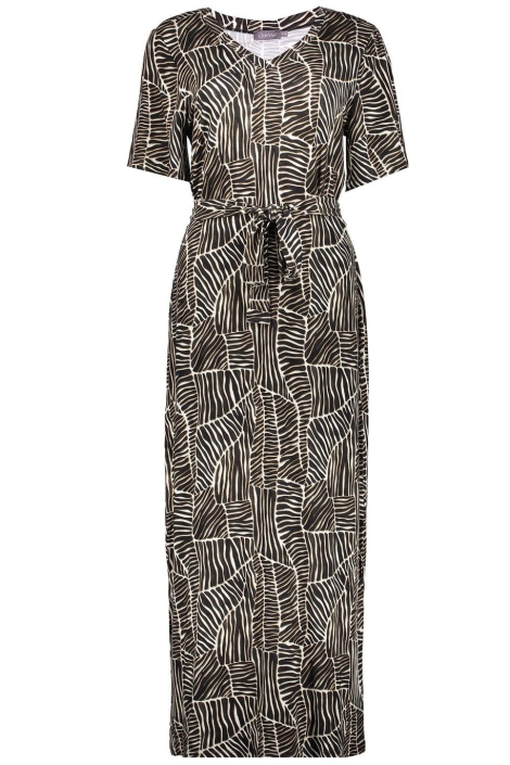 Geisha beige dames jurk | Vooraanzicht
