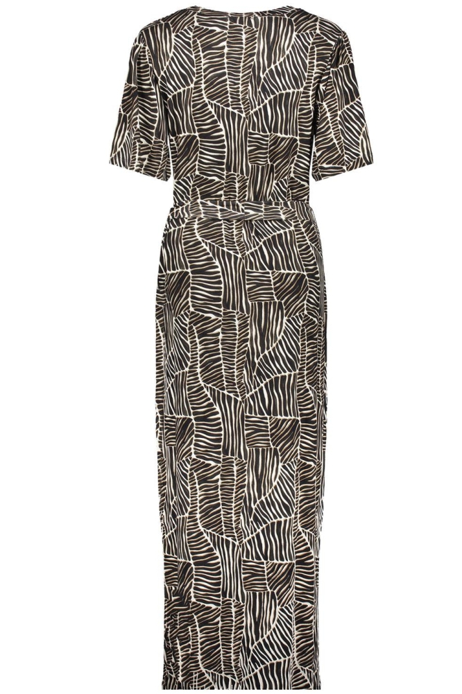 FAY MAXI DRESS MET PRINT 47415 60 Off-white/Black
