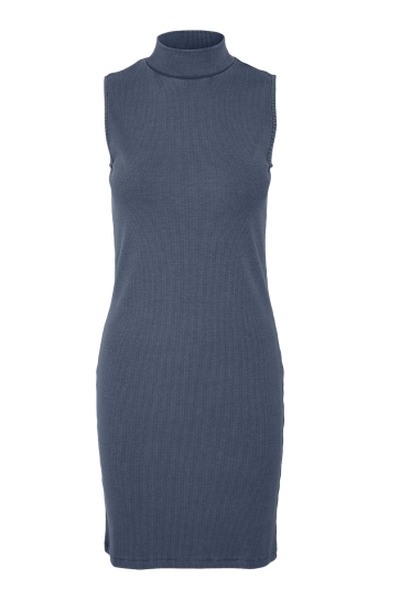 Vero Moda Jurk VMJANE SL WASHED HIGHNECK DRESS JRS 10317157 Vintage Indigo