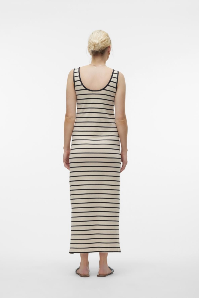 MLEVA YD SL JRS MAXI DRESS A. NOOS 20019869 Fresh Oak stripes YD BLACK