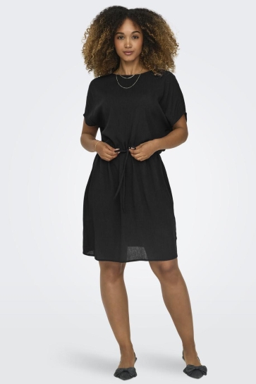 Only Jurk ONLCHIARA S/S BACK STRAP SH DRESS E 15340813 BLACK