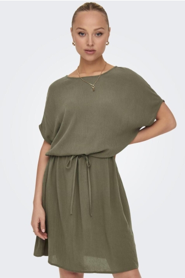 Only Jurk ONLCHIARA S/S BACK STRAP SH DRESS E 15340813 KALAMATA