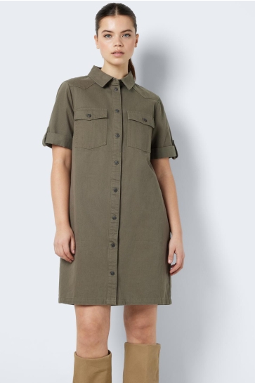 Noisy may Jurk NMNEW SIGNE S/S DENIM DRESS CLR NOO 27030173 Kalamata