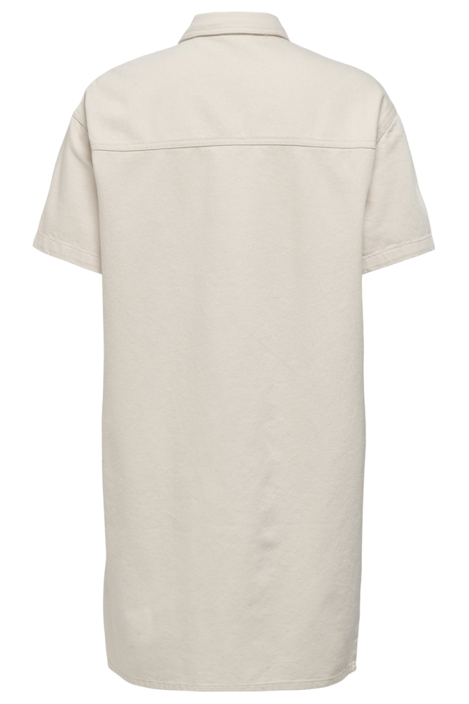Jacqueline de Yong beige dames jurk | Achteraanzicht