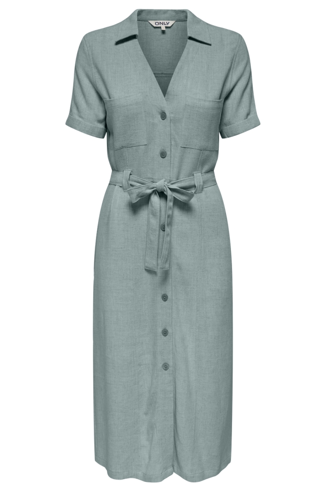 Only groene dames jurk | Vooraanzicht
