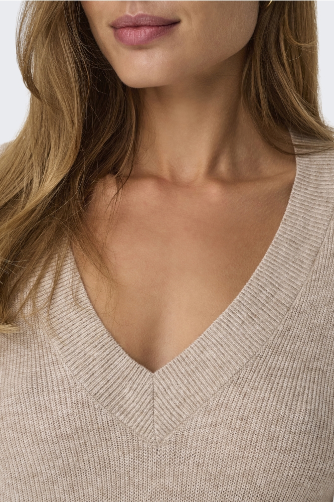 Only beige dames jurk | Close up