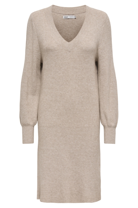 Only beige dames jurk | Vooraanzicht