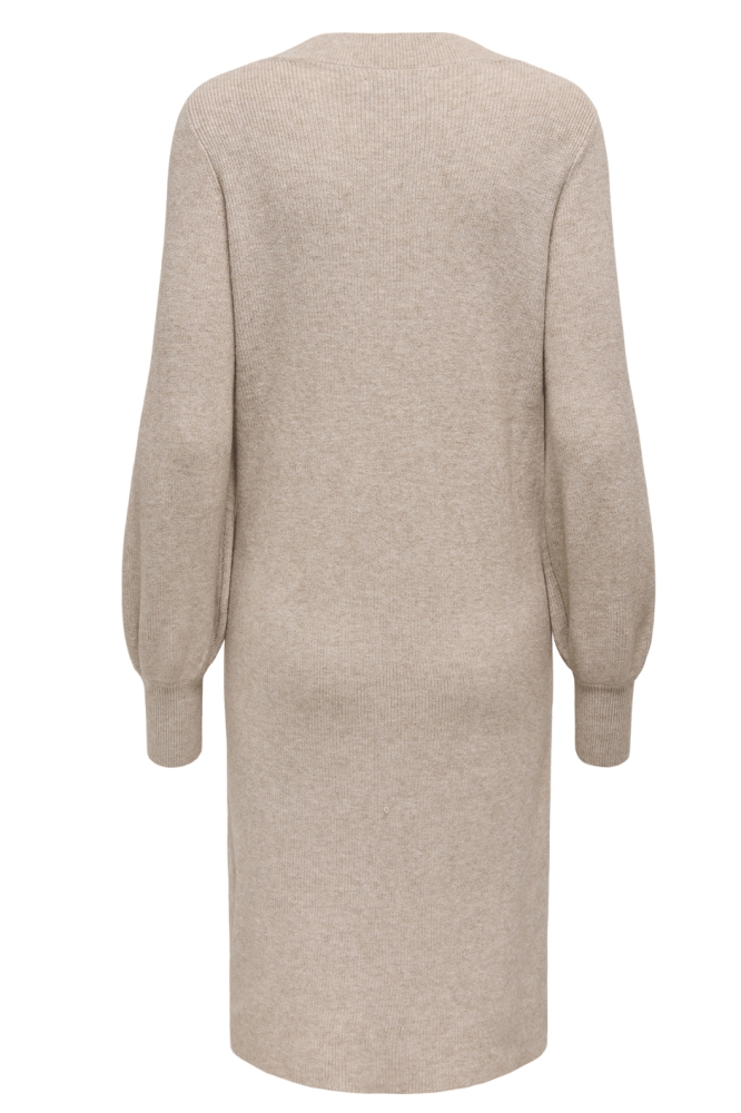 Only beige dames jurk | Achteraanzicht