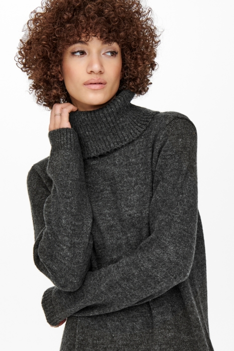 Only grijze dames jurk | Close up