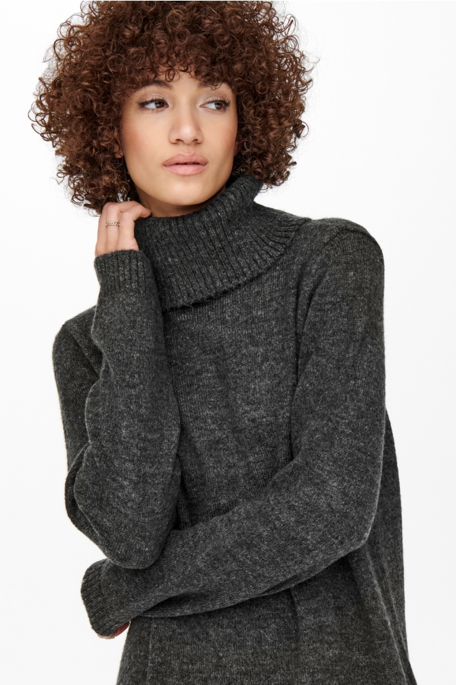 Only grijze dames jurk | Close up