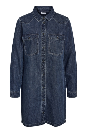 Noisy may Jurk NMNEW SIGNE L/S DENIM DRESS 27034106 Medium Blue Denim
