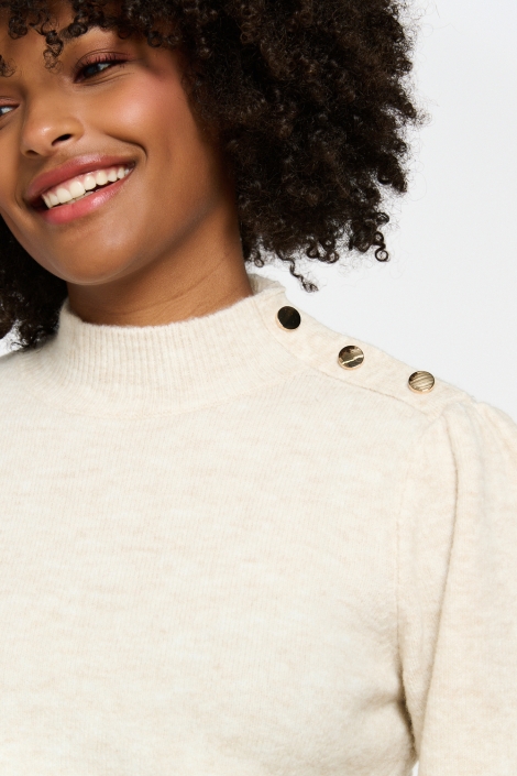 LolaLiza beige dames jurk | Close up