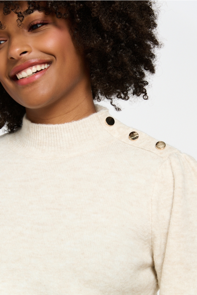 LolaLiza beige dames jurk | Close up