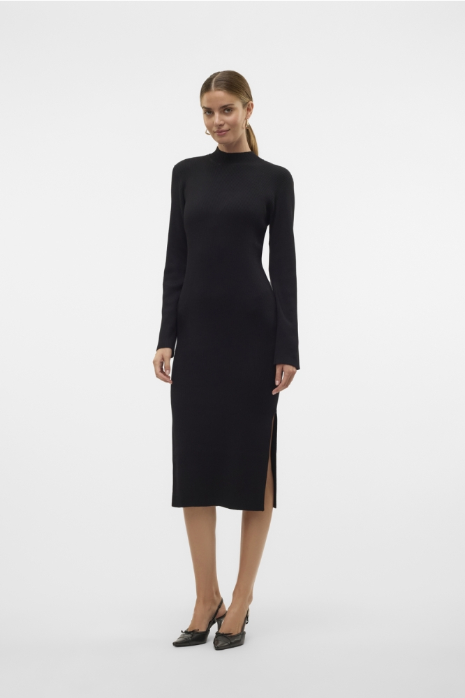 Vero Moda zwarte dames jurk | Model vooraanzicht