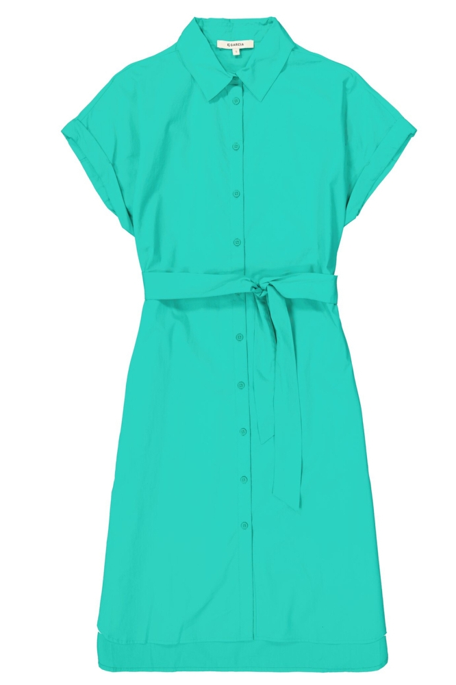 Garcia groene dames jurk | Vooraanzicht