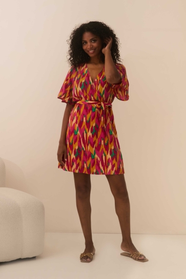 Lofty Manner Jurk DRESS LOA QD21 810 multi color print