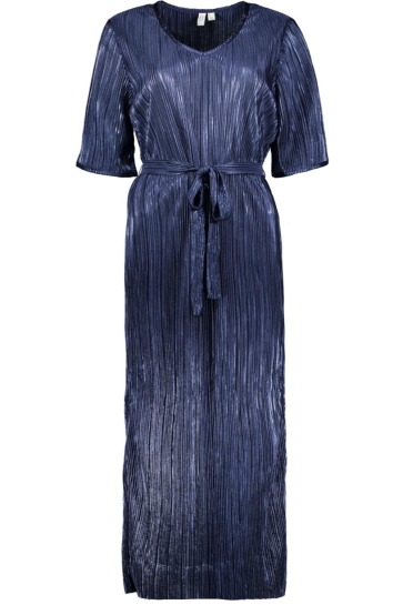 Vero Moda Jurk VMDUVI 2/4 V-NECK 7/8 DRESS JRS BTQ 10334191 NAVY BLAZER