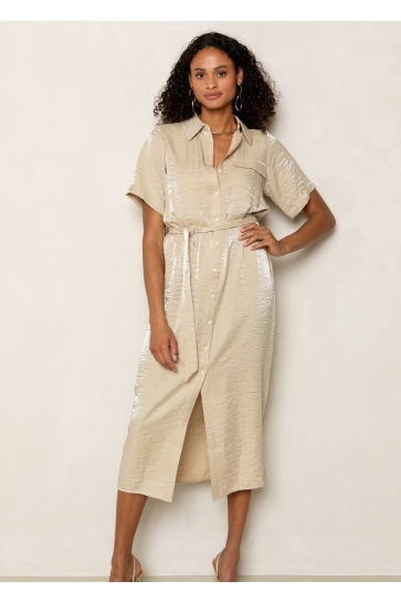 Freebird Jurk DEKOTA WV SHINY VIS BLEND 25 2 1907 Beige