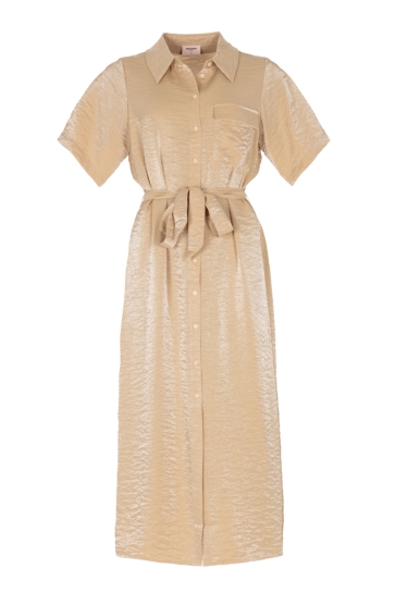 Freebird Jurk Dress Dekota Wv-Shiny-Vis-Blend-25-2 1907 Beige