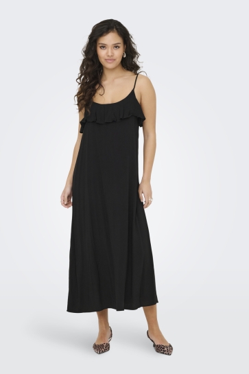 Jacqueline de Yong Jurk JDYSEZEN LIFE SINGLET MIDI DRESS WV 15351573 BLACK