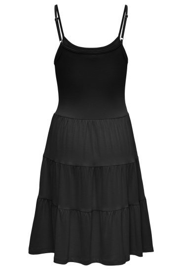 Jacqueline de Yong Jurk JDYMILA S/L LAYER DRESS JRS DIA 15351466 BLACK