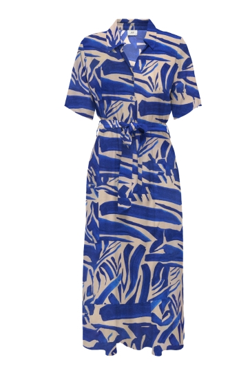 Jacqueline de Yong Jurk JDYSTARSEZEN LIFE 2/4 MIDIDRESS WVN 15320702 NOVELLE PEACH/03-25-23 DAZZLING BLUE ABSTRACT
