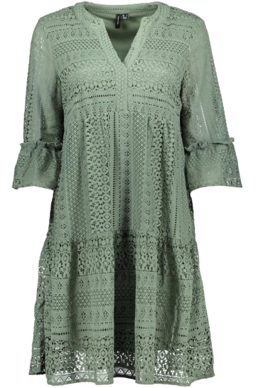 Vero Moda Jurk VMHONEY LACE 3/4 V-NECK TUNIC WVN G 10275875 LAUREL WREATH/ORIGINAL LACE